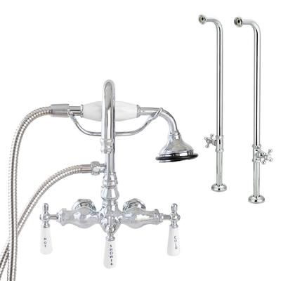 Randolph Morris Mason Hill Collection Freestanding English Telephone Clawfoot Tub Faucet with Handshower RMHGFF1-C