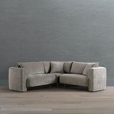 Willa Modular Seating Collection - Corner Chair, Slate Velvet - Frontgate