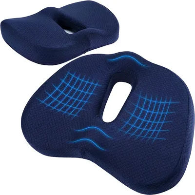 Coussin de siège antidérapant en mousse à mémoire de forme, pour chaise de bureau, soulagement de la douleur au coccyx, coussin de siège en maille respirante, oreiller JAF017