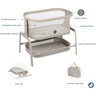 Maxi-Cosi Iora Bedside Bassinet - Classic Oat