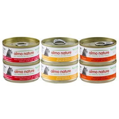24x70g Mixed Pack with Chicken HFC Natural Cans Almo Nature Wet Cat Food
