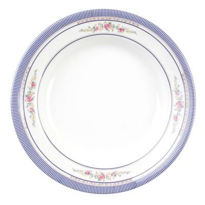 Thunder Group 1109AR 10 oz Round Melamine Soup Plate, Rose, White, 1 Dozen