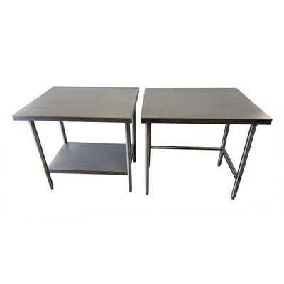 Winholt DTS-3048-HKD 48" 16 ga Work Table w/ Undershelf & 304 Series Stainless Steel Flat Top