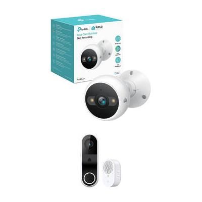 TP-Link KC420WS Kasa Cam Outdoor 4MP Wi-Fi Security Camera with KD110 Kasa Smart Do KC420WS