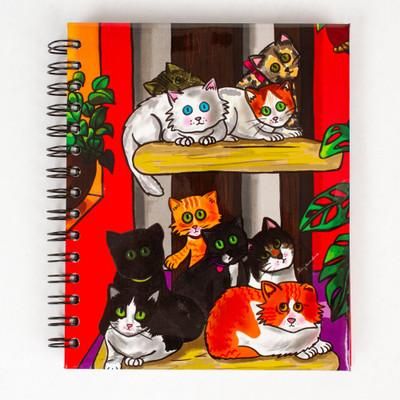 Look of Sweetness,'Cat Themed Art Print Spiral Bound Journal'