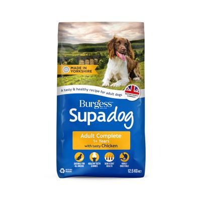 2x12.5kg Burgess Supadog Adult Chicken Complete Dry Dog Food