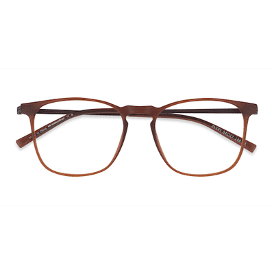 Unisex s square Brown Plastic, Metal Prescription eyeglasses - Eyebuydirect s Avery