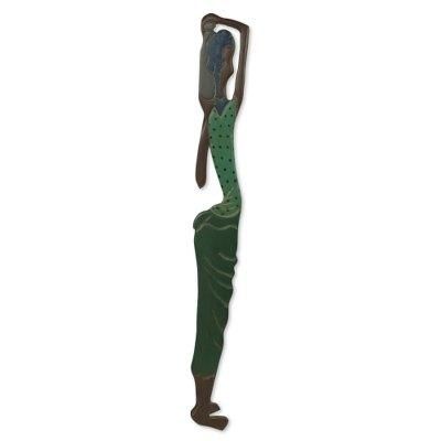 African wood wall sculpture, 'Konsuo'