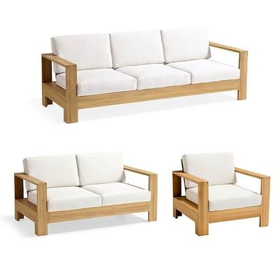 Boretto Seating Replacement Cushions - Lounge Chair, Standard, Rain Dune - Frontgate