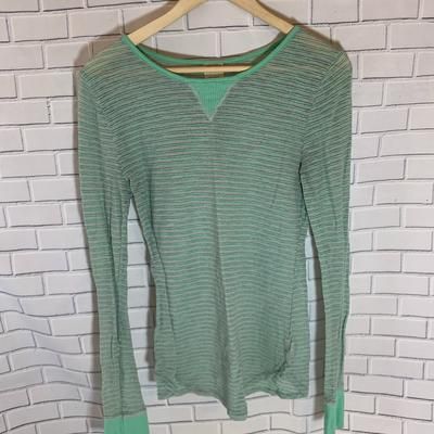 Free People Tops | Intimately Free People Mint Striped Shirt | Color: Gray/Green | Size: L