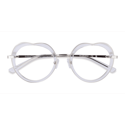 Female s heart Crystal Clear Acetate,Metal Prescription eyeglasses - Eyebuydirect s Everafter