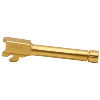 True Precision Threaded Barrel P320 X-Compact 9mm 1-10 Twist 1/2x28 416R Stainless Steel Gold Sub-Compact TP-P32XCB-XTG