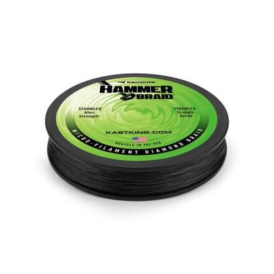 Kast King Hammer Braided Fishing Line Black 8 lb/3000 yd KKLIBRDHM3000YBK8
