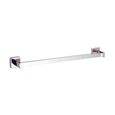 Gamco 751X24 24" Towel Bar - Square, Bright Polished Die-Cast Virgin Zinc, Silver