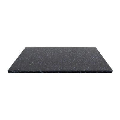 Art Marble Q40924X30 24" x 30" Rectangular Quartz Table Top - Indoor/Outdoor, Blue Galaxy, Black