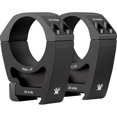 Vortex Optics Pro Series Scope Rings - Pro Series 34mm Low 0.95" Rifle Scope Rings Black