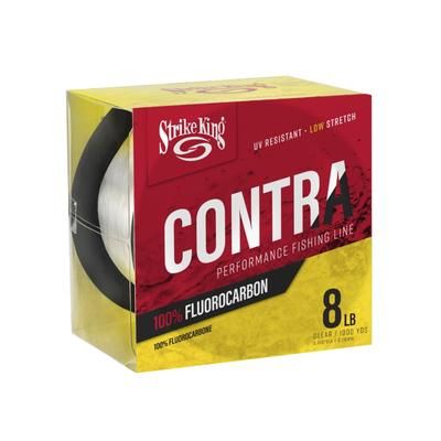 Strike King Contra Fluorocarbon Fishing Line 8lb Test 1000-Yards Clear LPFC1000-8C
