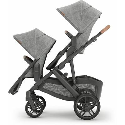 UPPAbaby VISTA V2 Double Stroller + Aria Travel System Bundle with Rumble Seat V2+ - Declan / Jake