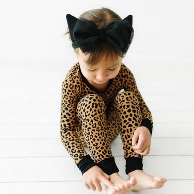 Cat Ears Luxe Baby Girl Soft & Stretchy Bamboo Bow Headbands - Newborn - 3T
