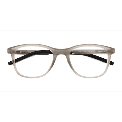 Unisex s horn Matte Crystal Gray Plastic Prescription eyeglasses - Eyebuydirect s Upward