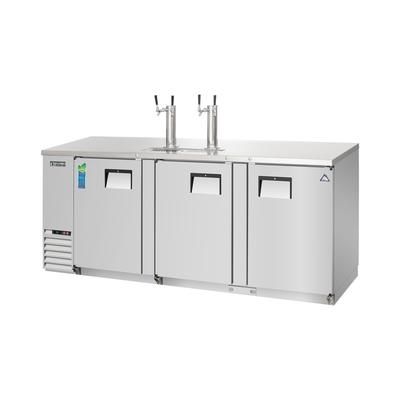 Everest Refrigeration EBD4-SS 89 1/4" Kegerator Commercial Beer Dispenser w/ 4 Keg Capacity - 4 Columns, Stainless, 115v, 2 Columns, Silver