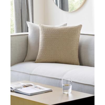 Adalia 20" Square Cottage Tan Throw Pillow - Boutique Rugs