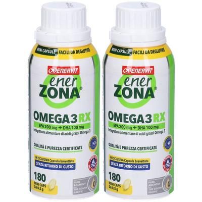 ENERVIT® EnerZONA Omega 3RX EPA 200 mg + DHA 100 Set da 2 2x180 pz Cap