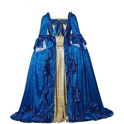 Vintage Rococò Vittoriano Maxi Abito da Ballo Taglie Forti Normale A sbuffo Principessa Collo quadrato Costume Per donna Reale Halloween Carnevale Mascherata Feste Halloween Performance Adulti Vestito