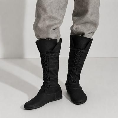 Retrò Vintage Medievale Rinascimento Stivali jazz piatti Pirata Guerriero Vichingo Ranger Allacciato Tiro con l'arco Costume Per uomo Unisex Halloween Carnevale Feste Casual Quotidiano LARP Adulti