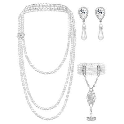 Vintage Anni 1920 Il grande Gatsby Set di accessori Charleston Invitato al matrimonio Costume Per donna Mascherata Ricevimento di nozze Addio al Nubilato Festival Adulti Braccialetto Altri Accessori