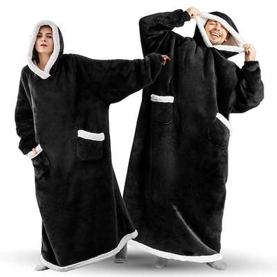 Per adulto Coperta oversize con cappuccio Coperta indossabile con tasca Tinta unica Pigiama a pagliaccetto Flanella Cosplay Per Uomini e donne Carnevale Pigiama a fantasia animaletto cartone animato