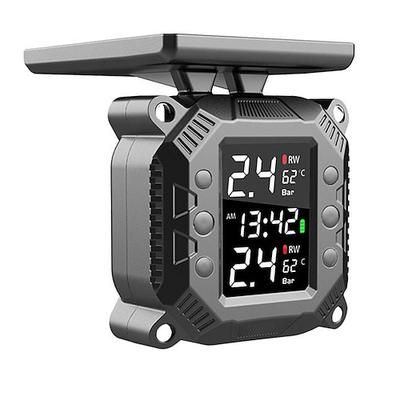 moto tpms sistema di allarme per il monitoraggio della temperatura dei pneumatici della pressione dei pneumatici del motore con 2 sensori esterni