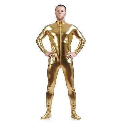 Costume di Carnevale Tuta Intera Tute Zentai Lucide Costume Cosplay Tuta di pelle Tinta unita Sesso Costume Sexy Per uomo Per donna Costume per Halloween Adulti