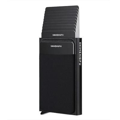 1 Pz portafoglio sottile in alluminio portacarte di credito RFID custodia metallica sottile per carte bancarie borsa pop-up per carte di credito per uomini e donne