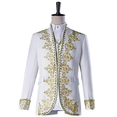 Completi Blazer Giacca da circo Principe Vittoriano Giacca Napoleone Adulti Per uomo Halloween Capodanno Mascherata Abbigliamento da sera Festa / Sera Giubileo di platino della Regina 2022 Vestirsi