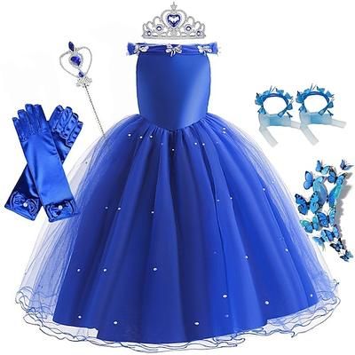 Regina delle nevi Cenerentola Fiaba Principessa Abito da damigella Costume per festa a tema Abiti in tulle Cosplay for Ragazze Bambini Carnevale Mascherata Settimana del libro Performance Sinfonia di