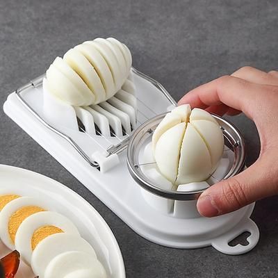 2 in 1 macchina per uova da cucina multifunzione tagliauova affettatrice affettatrice affettatrice a doppio uso in acciaio inossidabile con taglio fantasia