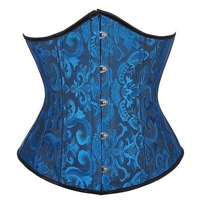 Rococò Punk Gotico Medievale Corsetto Overbust Biancheria intima Bustino 14 ossa di plastica Costume Per donna Reale Matrimonio Ospite di nozze Adulti Corsetto