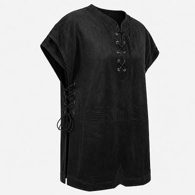Punk Gotico Medievale Rinascimento Cappotto Gilet Pirata Vichingo Ranger Elfico Costume Per uomo Vichingo Festa / Sera Adulti Gilet