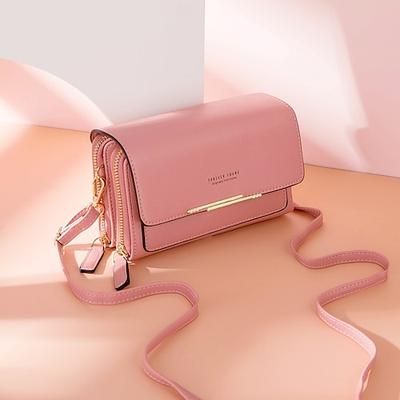 borsa a tracolla nera da donna con dettagli dorati e tracolla regolabile - borsa a tracolla compatta ed elegante per l'uso quotidiano