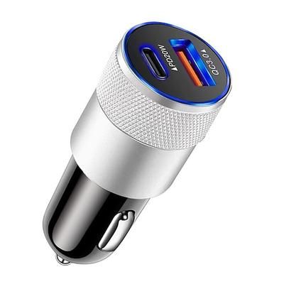 Caricabatteria da auto con cavo 38 W Potenza di uscita 2 Porto Caricatore per auto Stazione di ricarica multi USB Leggero Universali per più dispositivi Per Universale Cellulari iMac