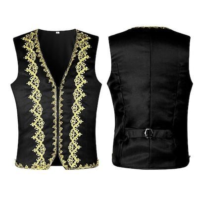 Vintage Steampunk 17° secolo Mascherata Gilet Abbigliamento esterno Principe Jacquard Jacquard Costume Per uomo Halloween Carnevale Mascherata Festa / Sera Carnevale di Venezia Adulti Gilet