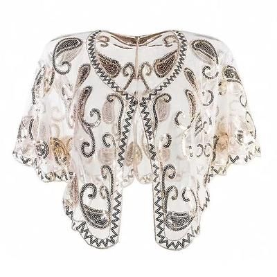 Anni Ruggenti Anni 1920 Retrò Vintage Set di accessori Sciarpe da flapper Il grande Gatsby Invitato al matrimonio Paillettes Frangia con nappe Costume Per donna Natale Halloween Carnevale Halloween