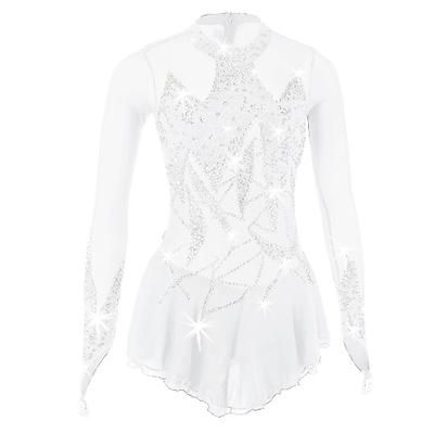 Vestito da pattinaggio artistico Per donna Da ragazza Pattinaggio sul ghiaccio Vestiti Completi Rosa baby Lilla Nero Elevata elasticità Competizione Vestiti da pattinaggio sul ghiaccio Fatto a mano