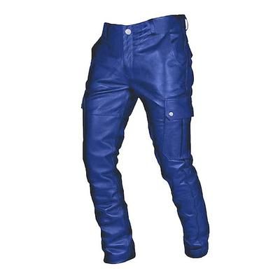 Punk Gotico Medievale Steampunk Pantaloni Pantaloni da moto a gamba dritta Cavalieri Motociclisti Costume Per uomo Casual Quotidiano Adulti Pantaloni
