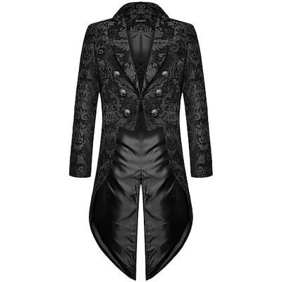 Retrò Vintage Medievale Rinascimento Cappotto Giacca Frac Ebenezer Scrooge Dickens Principe Elfo Nobile Costume Per uomo Stile Steampunk Natale Halloween Mascherata Performance Festa / Sera Mascherata