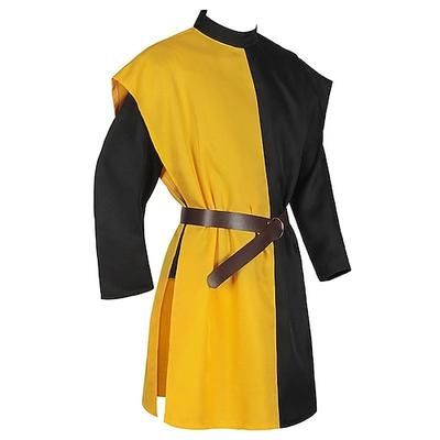 Medievale Rinascimento Costume Cosplay Mascherata Tunica Vichingo Crociato Costume Per uomo Vichingo Fantasia Mascherata Festa / Sera Adulti Body / Tutina