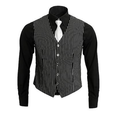 Anni Ruggenti Anni 1920 Retrò Vintage Abiti Gilet Il grande Gatsby Gentiluomo Costume Per uomo Halloween Carnevale Capodanno Carnevale Festa / Sera Mascherata Adulti Gilet Camicia Cravatta