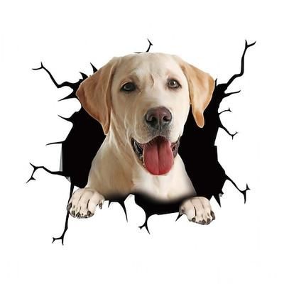 adesivo per auto auto lunotto posteriore cucciolo vetrofanie rotte elettrostatico simulazione 3d bulldog francese adesivi per auto decalcomanie in vinile