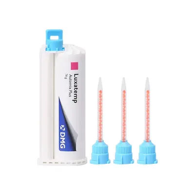 DMG Luxatemp Automix Plus Dental Temporary Crown Bridge Material A2 Shade Mixing Tips Impression Dispensing Mixing Gun 10:1